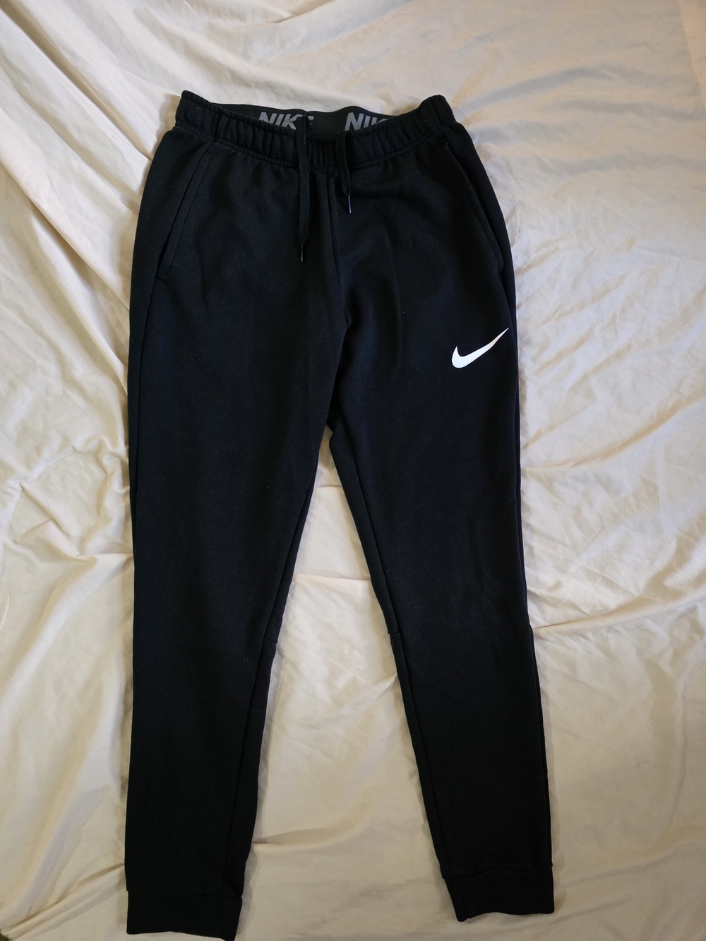 Nike Black Men's Joggers with White Swoosh